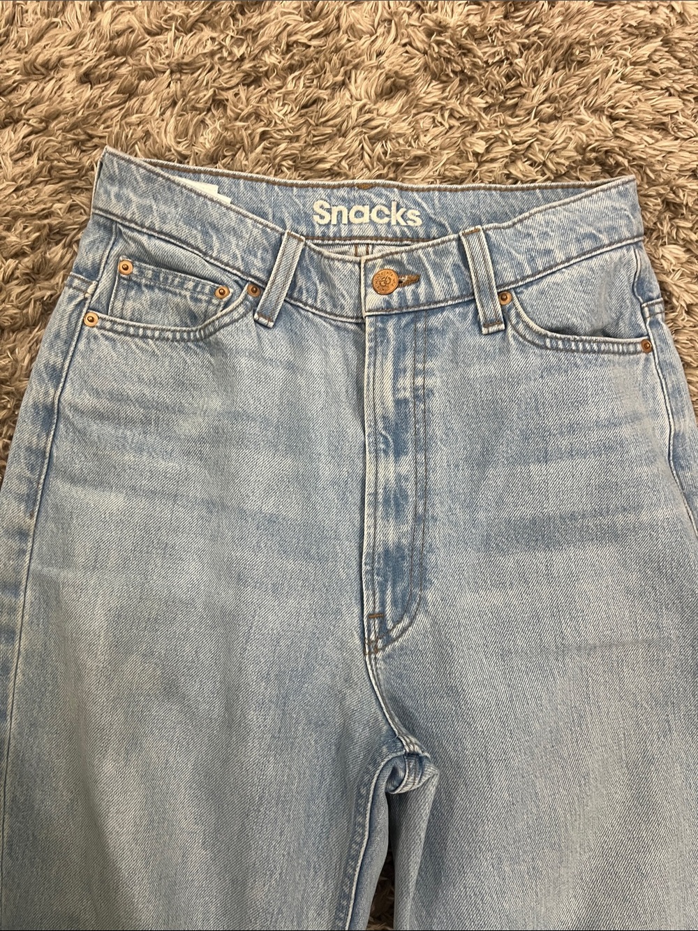 MOTHER “SNACKS” Light Blue High-Rise Straight Jeans - Picture 6 of 7